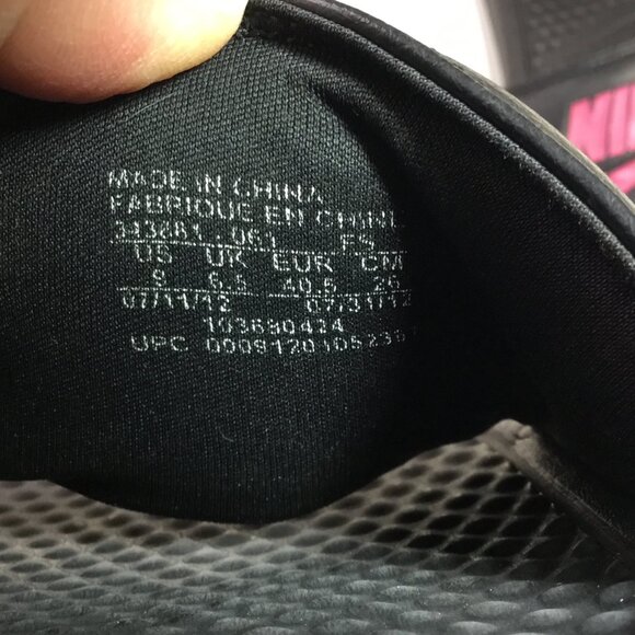 Nike Benassi JDI Slide Sandals Women's Size 9 Flip Flop Black Pink 343881-061 - Picture 8 of 9